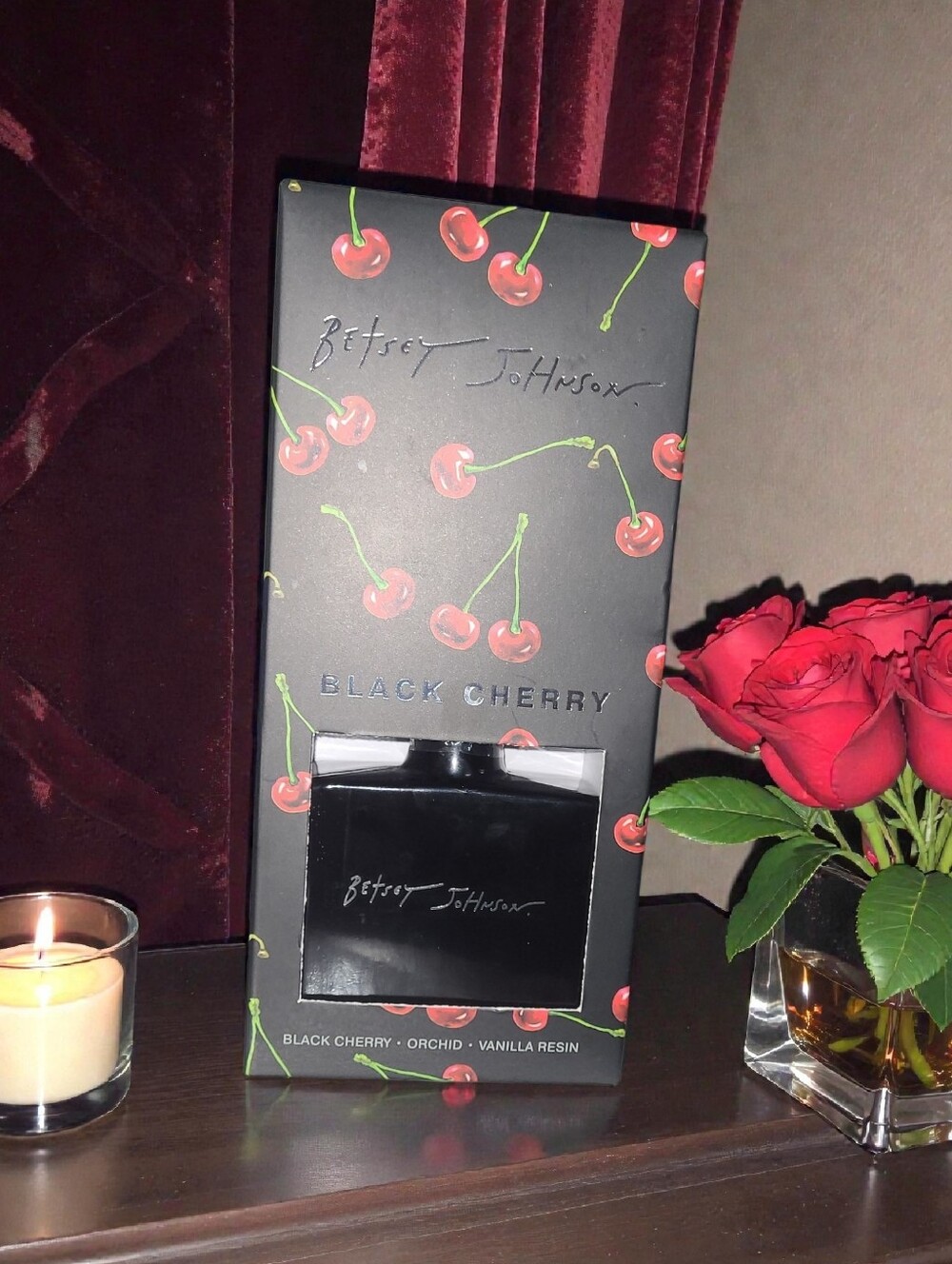Betsey Johnson Black Cherry Scented Reed Diffuser - 100ml